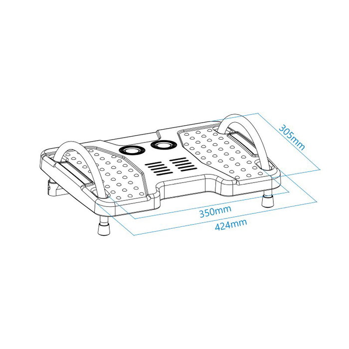 Tooq Reposapiés Ajustable en Inclinación Gris TQFR0601-G